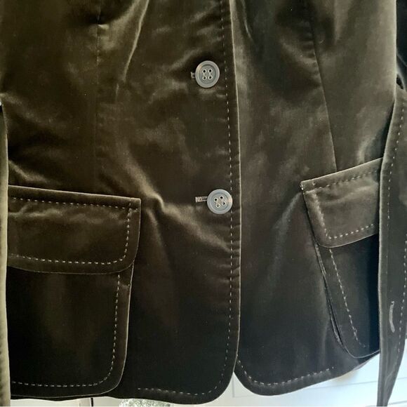 Faconnable Brown Velvet Blazer with Belt - Picture 7 of 9